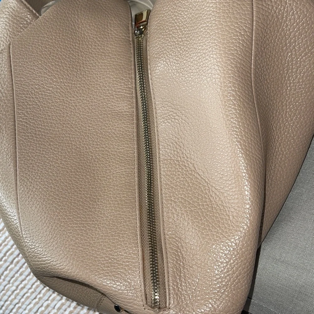 Furla Beige Large Leather Hobo Bag Italian Luxury Furla